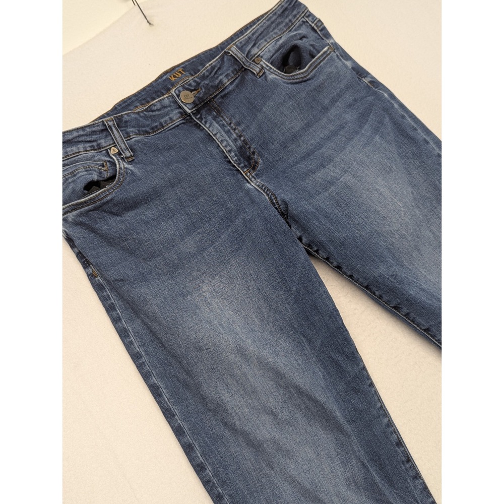 Kut from the Kloth Womens Size 14 Straight Leg Jeans Blue Medium Wash SP094MF3